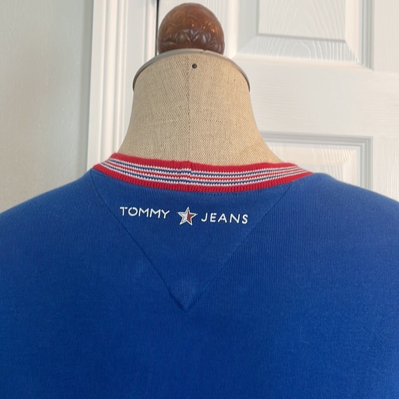 Y2K Tommy Jeans Hilfiger top blue women’s M - Picture 5 of 8